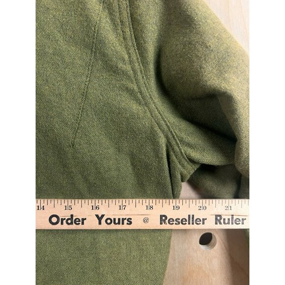 Patagonia Merino Wool Blend Hooded Jacket Reversible Green Gray Quilted Size M - Picture 9 of 16
